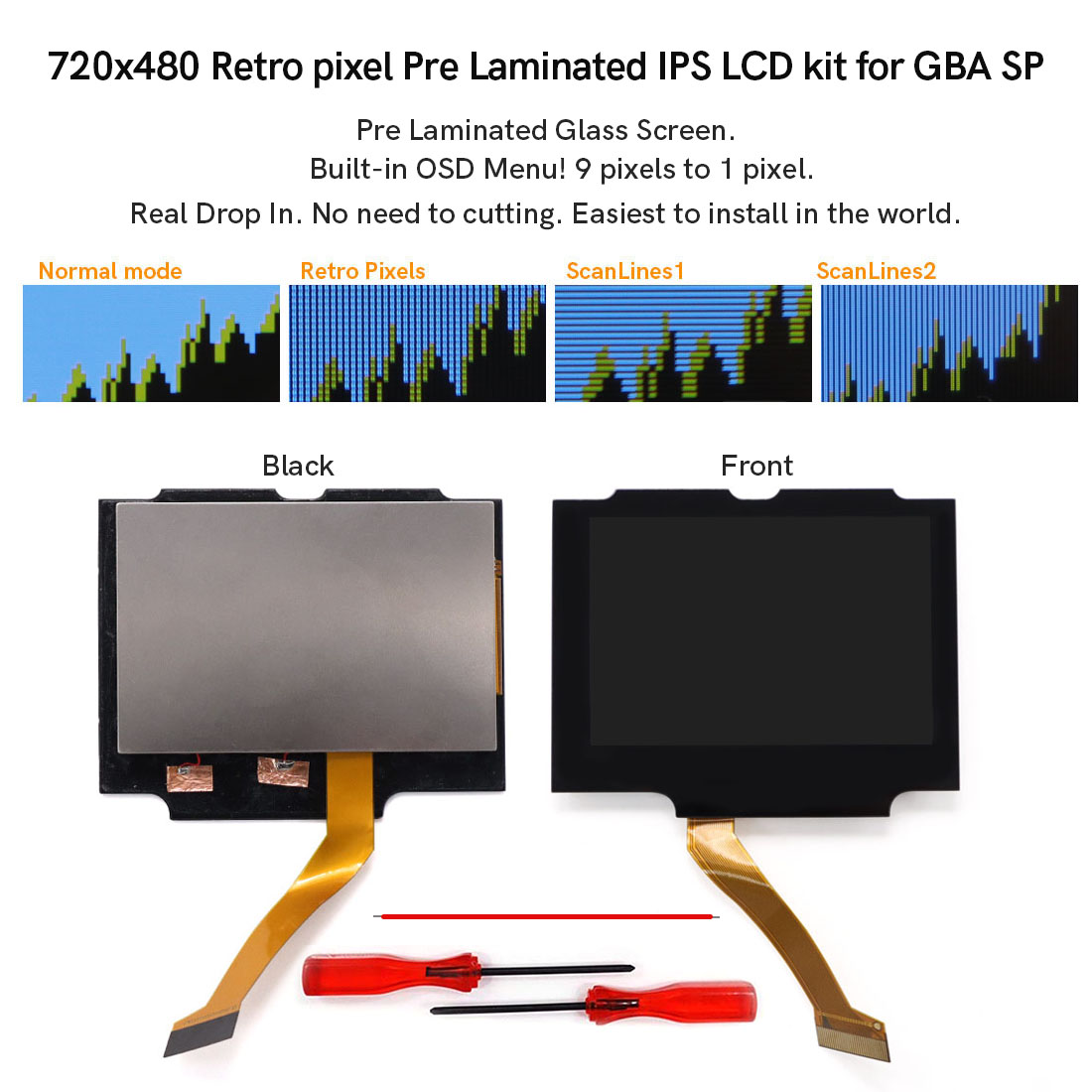 Lcd Screen Arcade - GBA SP V5 720x480 Retro pixel