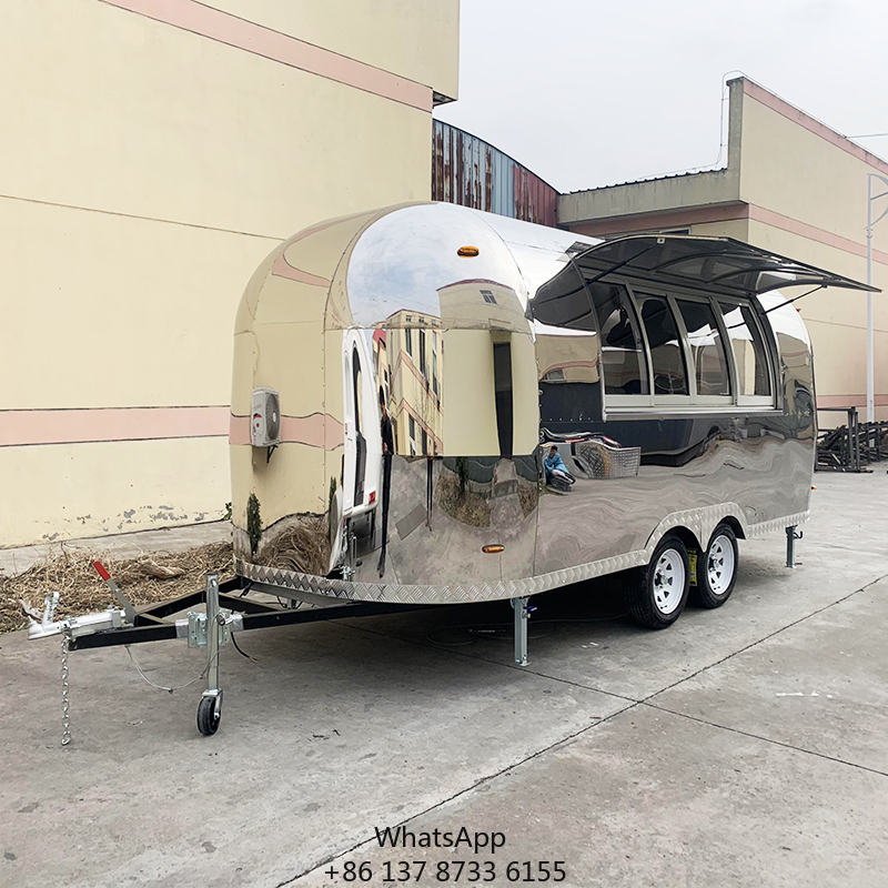 Hot Dog Vending Cart - Roestvrijstalen hotdogtruck Kleine koffie-ijsautomaat Restaurant Mobiele