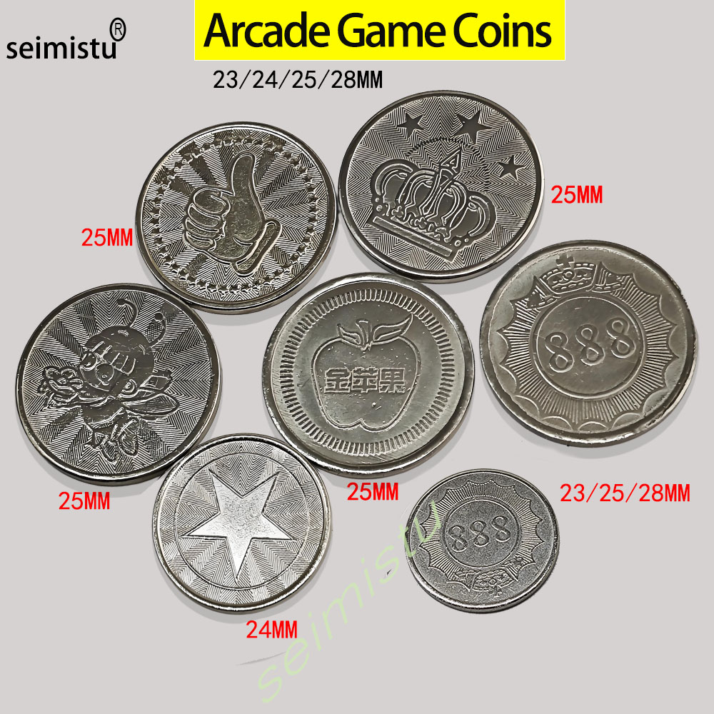 Token Coin Mechanism - 100 stks Rvs 23/24/25mm Tokens Kroon