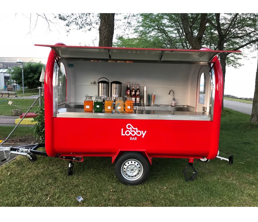Hot Dog Vending Cart - Outdoor mobiele hotdog fastfood vrachtwagen voedselaanhangers