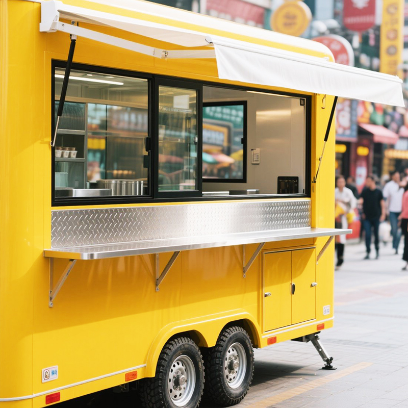 Hot Dog Vending Cart - Voedselkar, commerciële verkoopwagen, op maat gemaakte