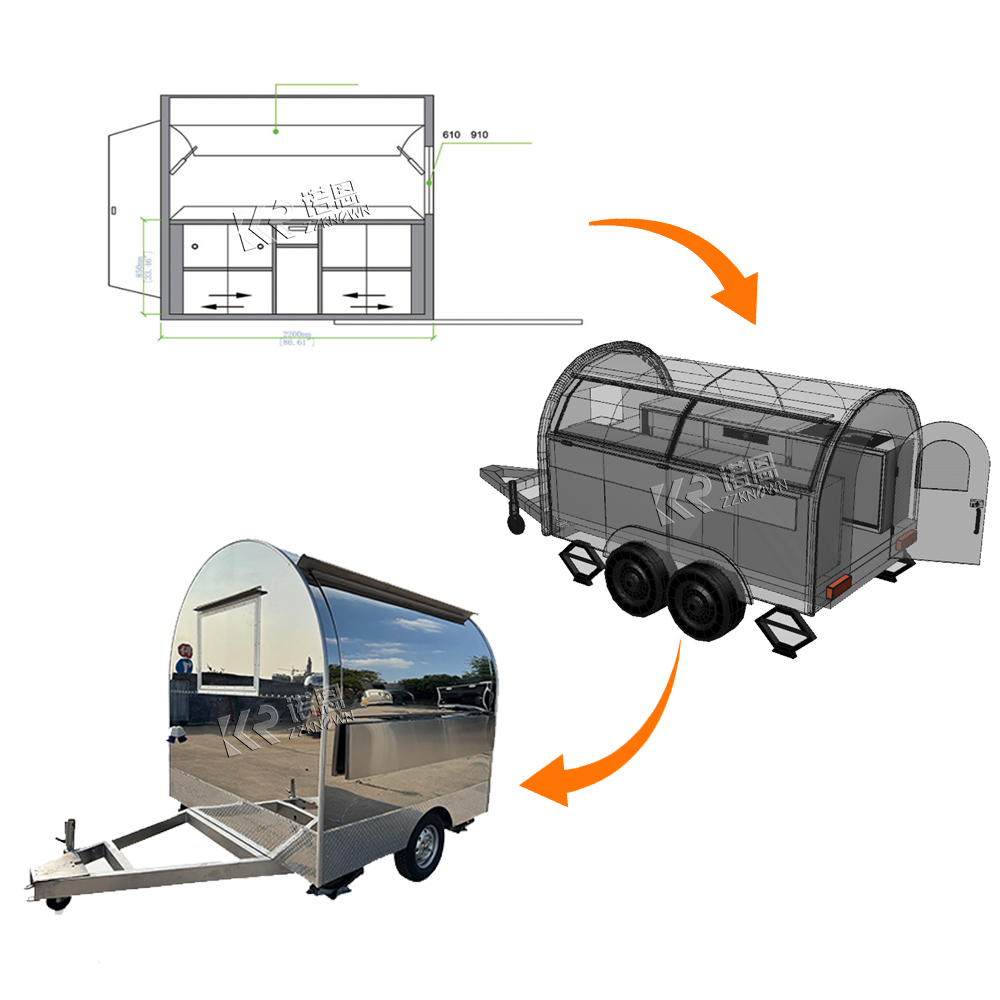 Mobiele foodtruck met complete - Hot Dog Vending Cart recensie en prijs