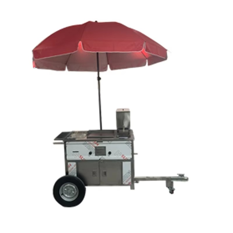 Compacte mobiele snackwagen op - Hot Dog Vending Cart recensie en prijs