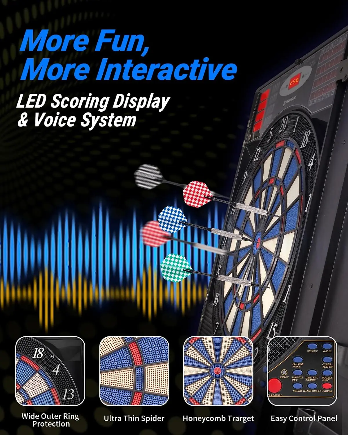 Elektronische Dartbordkastset  - Electronic Dartboard Cabinet recensie en prijs