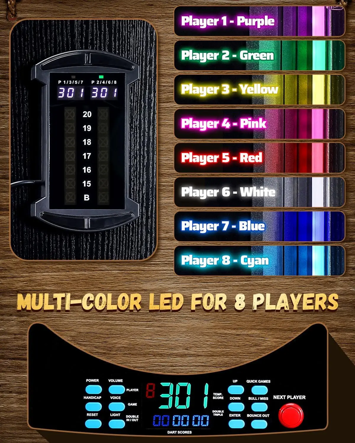 Elektronisch Dartbord, Elektri - Electronic Dartboard Cabinet recensie en prijs