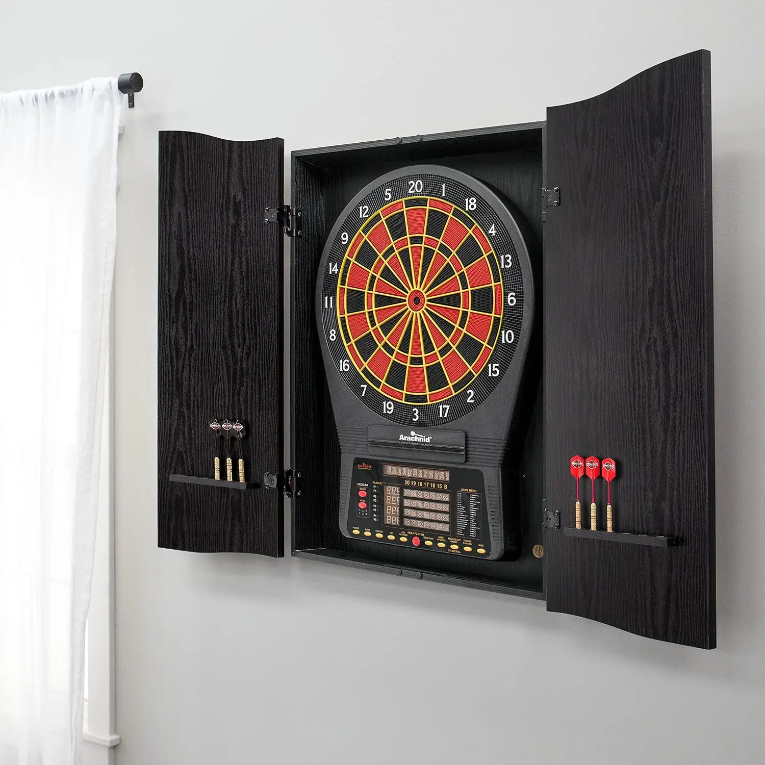 Zwarte CricketPro Dartbordkast - Electronic Dartboard Cabinet recensie en prijs