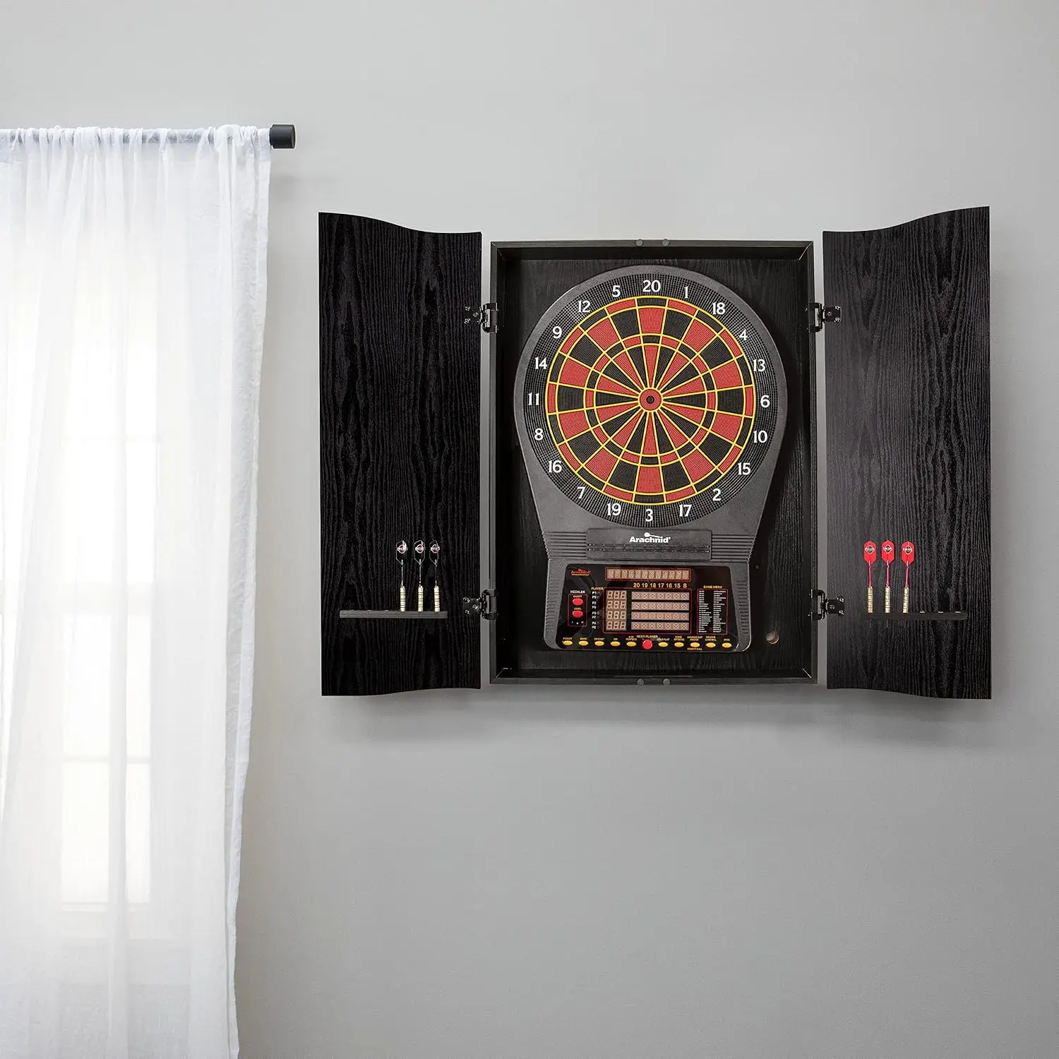 Zwarte CricketPro Dartbordkast - Electronic Dartboard Cabinet recensie en prijs
